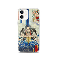 'Mongaku Shonin Under The Nachi Waterfall' by Kuniyoshi, 1860 - iPhone Case