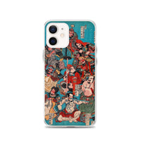 'One Hundred And Eight Heroes of the Shuihuzhuan' (Print 4) by Kuniyoshi, ca. 1830 - iPhone Case