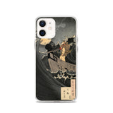 'Benkei Calming The Waves At Daimotsu Bay' by Yoshitoshi, ca. 1885 - iPhone Case