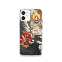 'Hojo Tokimasa Praying to the Sea Goddess' by Yoshitoshi, ca. 1885 - iPhone Case