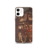 'Kagurazaka Street After A Night Rain' by Yoshida Hiroshi, 1929 - iPhone Case