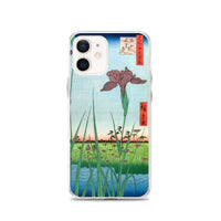 'Horikiri Iris Garden' by Hiroshige, 1857 - iPhone Case