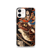 'Tenjiku Tokubei Riding His Fire Toad' by Kuniyoshi, ca. 1828 - iPhone Case