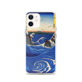 'Awa: Rough Seas At Naruto' by Hiroshige, 1855 - iPhone Case