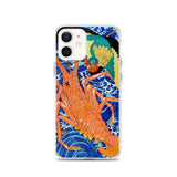 'Phoenix and Lobster' by Kuniyoshi, 1837 - iPhone Case