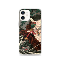 'Princess Kamigashi Attacking An Earth Spider' by Kuniyoshi, 1855 - iPhone Case