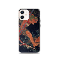 'Kobo Daishi Wards Off A Demon By Reciting The Tantra' by Hokusai, ca. 1840s - iPhone Case