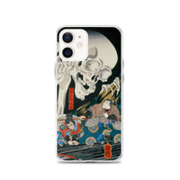 'Takiyasha the Witch and the Skeleton Spectre' (Middle Panel) by Kuniyoshi, ca. 1844 - iPhone Case