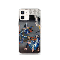 'Juro Sukenari Is Killed By Nitta Shiro Tadatsune' by Hiroshige, ca. 1845 - iPhone Case