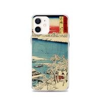 'Musashi: The Sumida River, Morning After Snow' by Hiroshige, 1853 - iPhone Case