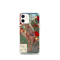 'Prince Umayado and Mononobe no Moriya' by Yoshitoshi, 1879 - iPhone Cases