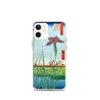 'Horikiri Iris Garden' by Hiroshige, 1857 - iPhone Case