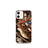 'Tenjiku Tokubei Riding His Fire Toad' by Kuniyoshi, ca. 1828 - iPhone Case