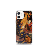 'Saito Oniwakamaru Wrestling A Giant Carp' by Kuniyoshi, ca. 1838 - iPhone Case