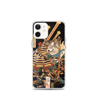 'Musashibo Benkei Fighting Nenoi Oyata' by Yoshitoshi, 1865 - iPhone Case