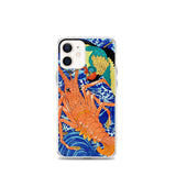 'Phoenix and Lobster' by Kuniyoshi, 1837 - iPhone Case