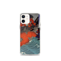 'Taira no Noritsune Duels Minamoto no Yoshitsune' by Yoshitoshi, 1886 - iPhone Case