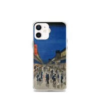 'Night View of Saruwaka Town' by Hiroshige, 1856 - iPhone Case