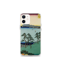 'Oiso: Saigyo's Hermitage at Shigitatsu Marsh' by Hiroshige, 1855 - iPhone Case