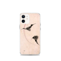 'Bats Against A Crescent Moon' by Hokusai, ca. 1830s - iPhone Case