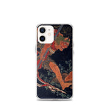 'Kobo Daishi Wards Off A Demon By Reciting The Tantra' by Hokusai, ca. 1840s - iPhone Case