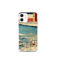 'Musashi: The Sumida River, Morning After Snow' by Hiroshige, 1853 - iPhone Case