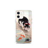 'Cat And Goldfish' by Ohara Koson, 1931 iPhone Case