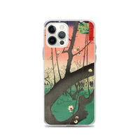 'The Plum Garden in Kameido' by Hiroshige, 1857 - iPhone Case