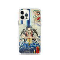 'Mongaku Shonin Under The Nachi Waterfall' by Kuniyoshi, 1860 - iPhone Case