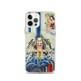 'Mongaku Shonin Under The Nachi Waterfall' by Kuniyoshi, 1860 - iPhone Case