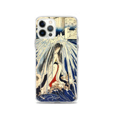 'Hatsuhana Meditating Under The Waterfall', by Kuniyoshi ca. 1842 - iPhone Case