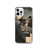 'Benkei Calming The Waves At Daimotsu Bay' by Yoshitoshi, ca. 1885 - iPhone Case