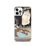 'Lord Teika at Sumiyoshi During the Full Moon' by Yoshitoshi, ca. 1885 - iPhone Case