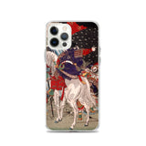 'Sakanoue Tamuramaro in a Rain of Arrows' by Yoshitoshi, 1876 - iPhone Case