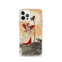 'Emperor Jimmu and the Yata Crow' by Yoshitoshi, 1880 - iPhone Case