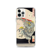 'The Monkey King and the Moon Rabbit' by Yoshitoshi, 1889 - iPhone Case