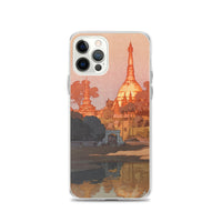 'The Golden Pagoda in Rangoon' by Yoshida Hiroshi, 1931 - iPhone Case