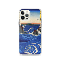 'Awa: Rough Seas At Naruto' by Hiroshige, 1855 - iPhone Case