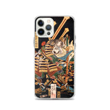 'Musashibo Benkei Fighting Nenoi Oyata' by Yoshitoshi, 1865 - iPhone Case