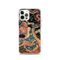 'The Sage Nagasaina Sonja Summoning A Dragon From A Bowl' by Kuniyoshi, 1836 - iPhone Case