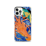 'Phoenix and Lobster' by Kuniyoshi, 1837 - iPhone Case