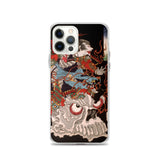 'Samurai Riding A Skull' by Yoshitoshi, 1864 - iPhone Case