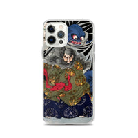 'The Black Cloud Prince Attacked By A Giant Spider' by Yoshitoshi, 1867 - iPhone Case