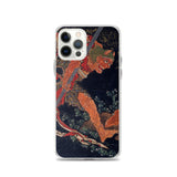 'Kobo Daishi Wards Off A Demon By Reciting The Tantra' by Hokusai, ca. 1840s - iPhone Case