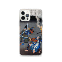 'Juro Sukenari Is Killed By Nitta Shiro Tadatsune' by Hiroshige, ca. 1845 - iPhone Case