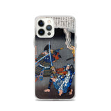 'Juro Sukenari Is Killed By Nitta Shiro Tadatsune' by Hiroshige, ca. 1845 - iPhone Case