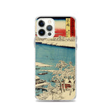 'Musashi: The Sumida River, Morning After Snow' by Hiroshige, 1853 - iPhone Case