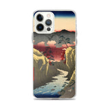 'Inume Pass in Kai Province' by Hiroshige, 1858 - iPhone Case