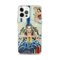 'Mongaku Shonin Under The Nachi Waterfall' by Kuniyoshi, 1860 - iPhone Case