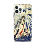 'Hatsuhana Meditating Under The Waterfall', by Kuniyoshi ca. 1842 - iPhone Case